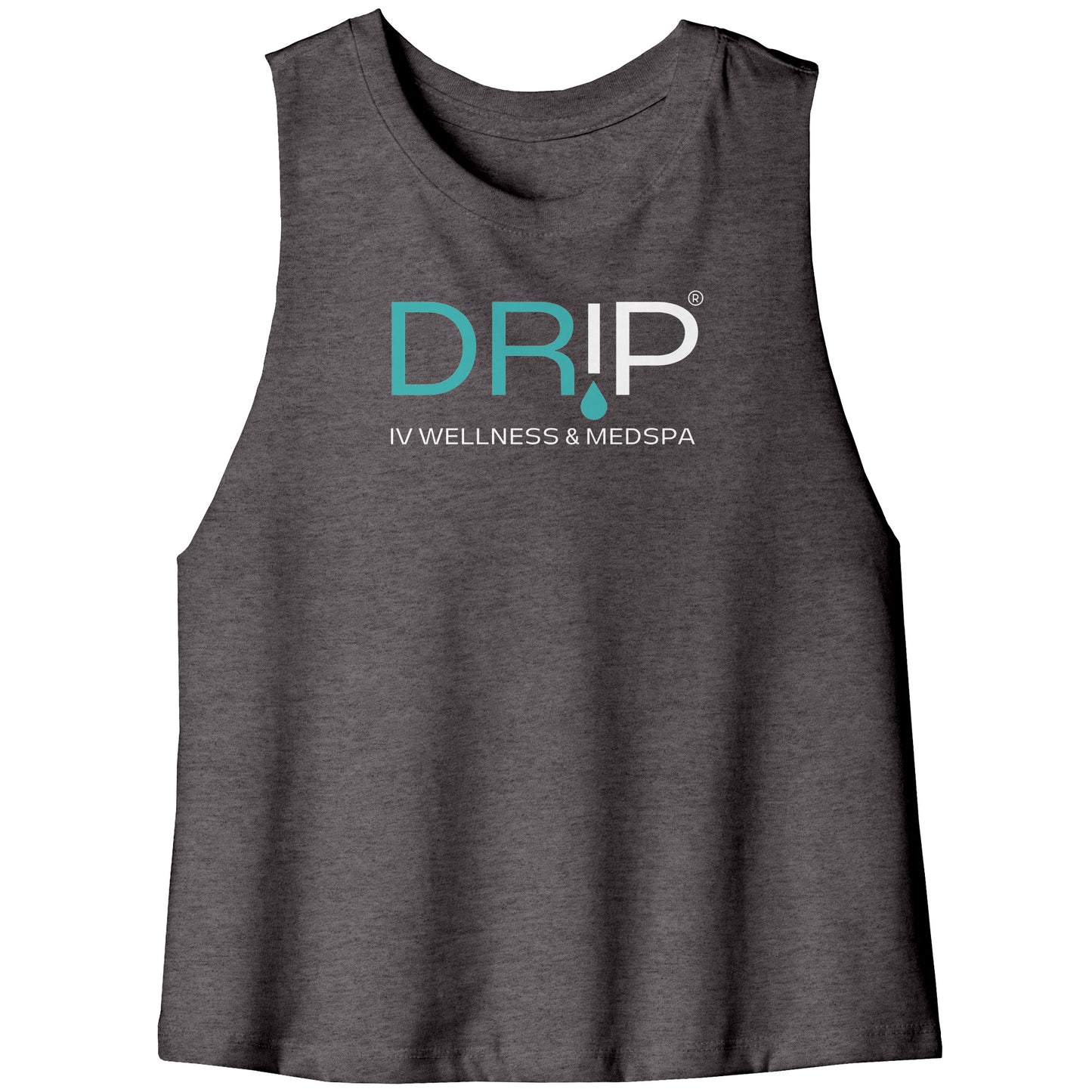 Drip IV Flowy Crop Tank - Black and Grey